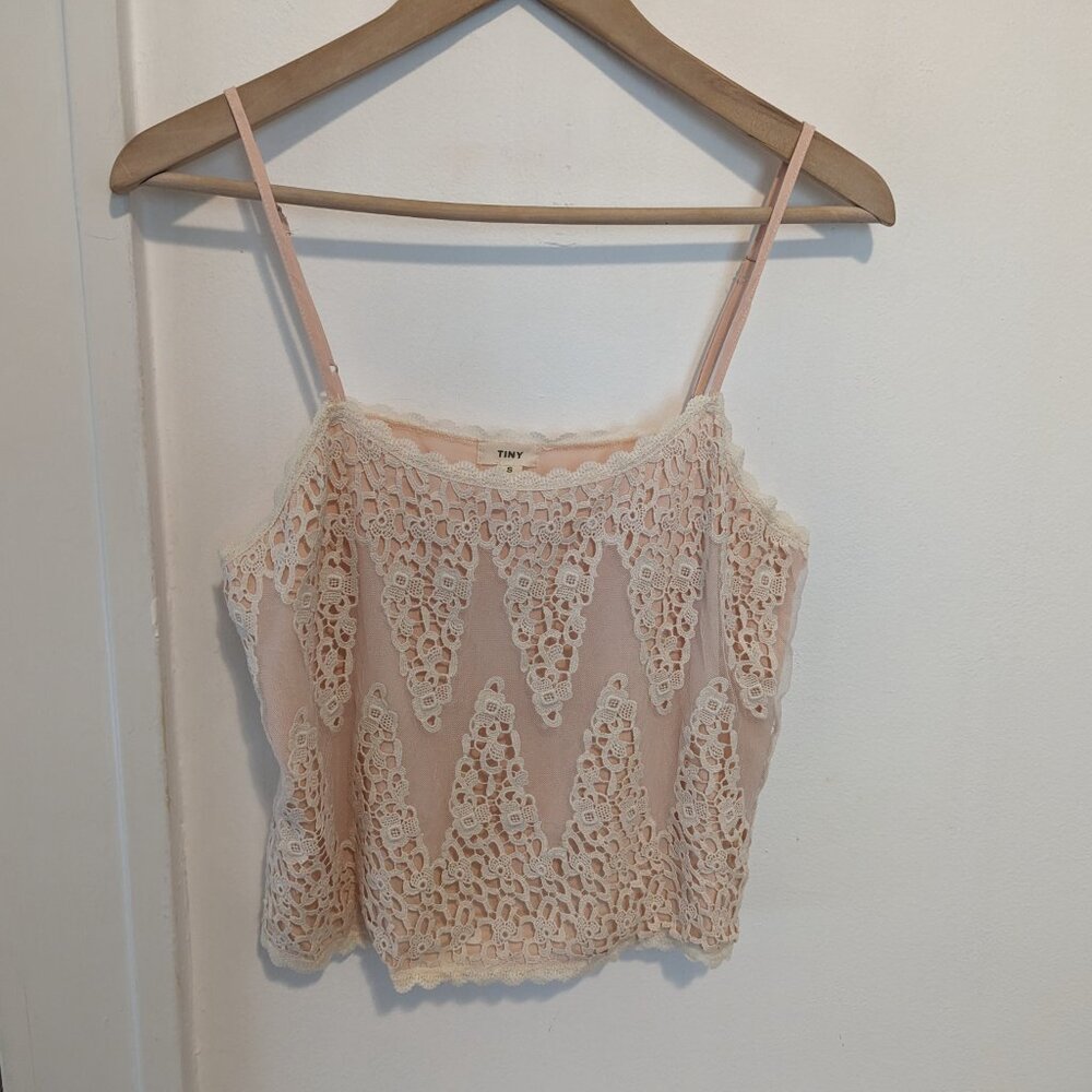 Anthropologie TINY "Anne" Peach Lace Cami - Picture 2 of 11